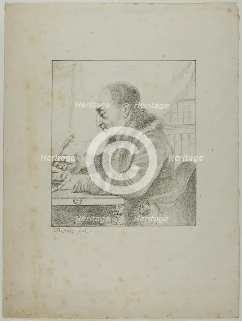 Portrait of Volney Dipping his Pen, 1817–20. Creator: Vivant Denon.