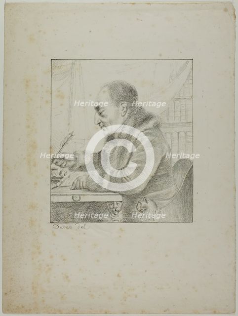 Portrait of Volney Dipping his Pen, 1817–20. Creator: Vivant Denon.