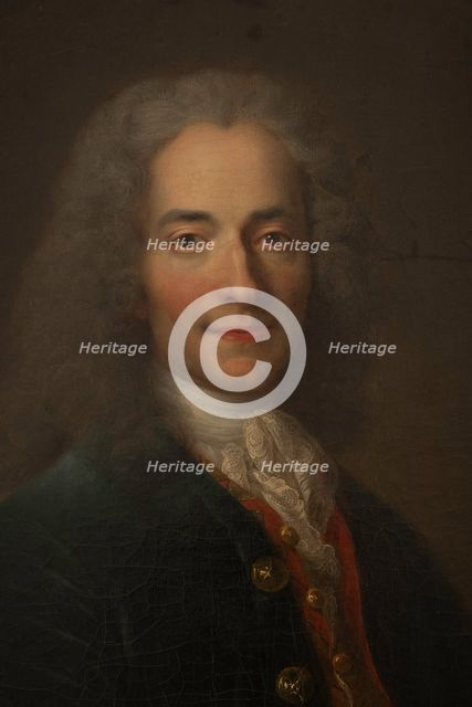 Portrait of Voltaire (1694-1778) in 1718, between 1718 and 1724. Creator: Nicolas de Largilliere.