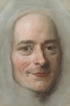 Portrait of Voltaire, c1740. Creator: Maurice-Quentin de La Tour