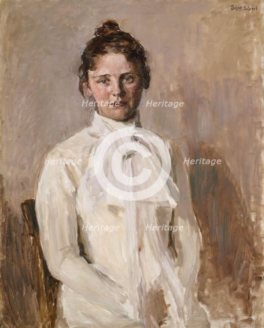 Portrait of Valborg Nicolaysen, the Artist's Sister, 1899. Creator: Signe Scheel.