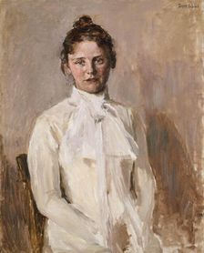 Portrait of Valborg Nicolaysen, the Artist's Sister, 1899. Creator: Signe Scheel