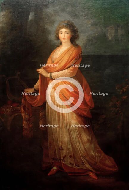 Portrait of Varvara Vasilyevna Golitsyna, née von Engelhardt (1757-1815), 1792. Creator: Füger, Heinrich Friedrich (1751-1818).