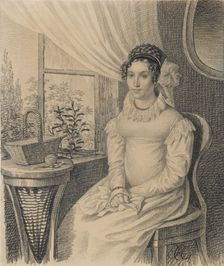 Portrait of Varvara Alexandrovna Korsakova , Early 1820s. Creator: Hampeln, Carl, von (1794-after 1880)
