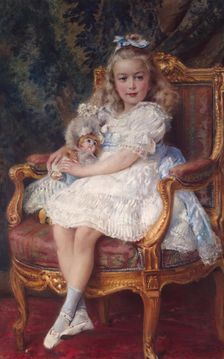 Portrait of Varvara Bibikova, 1900. Creator: Konstantin Makovsky
