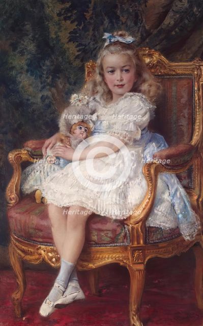 Portrait of Varvara Bibikova, 1900. Creator: Konstantin Makovsky.
