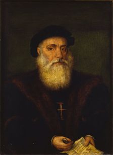Portrait of Vasco da Gama, 1st Count of Vidigueira (c1469-1524), 1520s. Creator: Anonymous