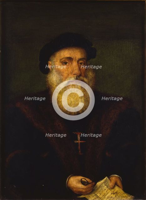 Portrait of Vasco da Gama, 1st Count of Vidigueira (c1469-1524), 1520s. Creator: Anonymous.
