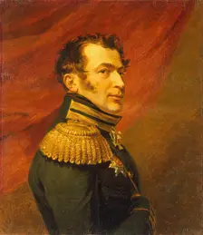 Portrait of Vasily N. Shenshin (1784-1831), 1822. Creator: Workshop of George Dawe