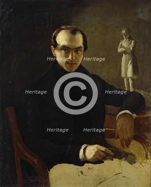 Portrait of Vasily Botkin, 1843. Creator: Kirill Gorbunov.