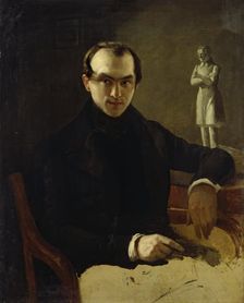 Portrait of Vasily Botkin, 1843. Creator: Kirill Gorbunov
