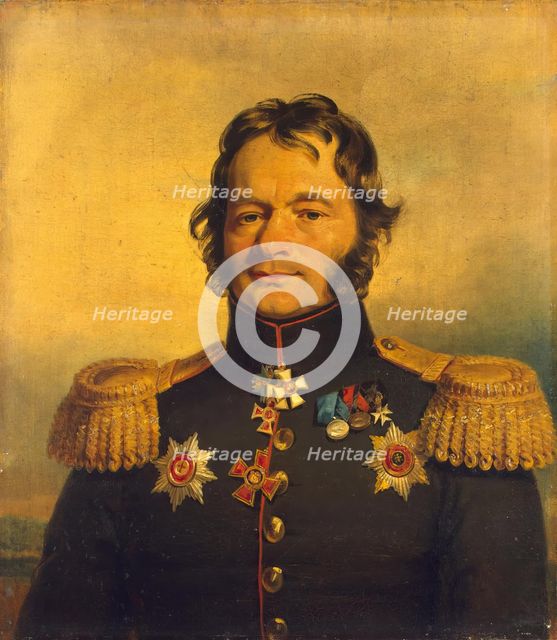 Portrait of Vasily G. Kostenetsky (1769-1831), 1822. Creator: Workshop of George Dawe.
