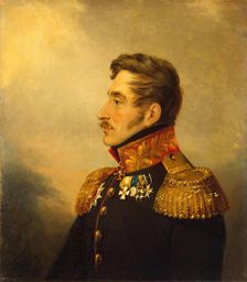 Portrait of Vasily P. Obolensky (1780-1834), 1823. Creator: Workshop of George Dawe