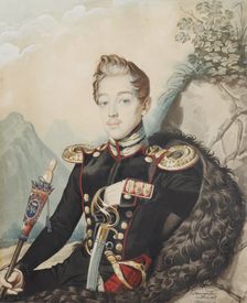 Portrait of Vasily Petrovich Milyukov (1814-1872), 1839. Creator: Hampeln, Carl, von (1794-after 1880)
