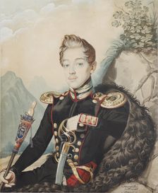 Portrait of Vasily Petrovich Milyukov (1814-1872), 1839. Creator: Hampeln, Carl, von (1794-after 1880)
