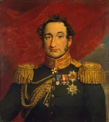 Portrait of Vasily S. Trubetskoy (1776-1841), 1822. Creator: Workshop of George Dawe