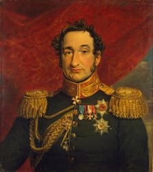 Portrait of Vasily S. Trubetskoy (1776-1841), 1822. Creator: Workshop of George Dawe