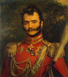 Portrait of Vasily V. Orlov-Denisov (1775-1843), 1822. Creator: Workshop of George Dawe