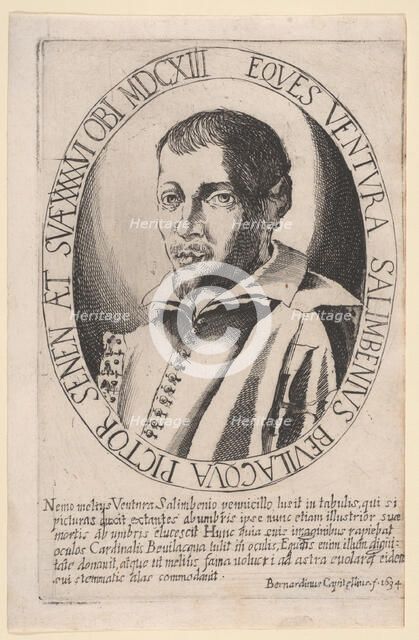 Portrait of Ventura Salimbeni, 1634. Creator: Bernardino Capitelli.