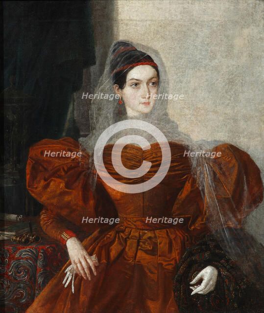 Portrait of Vera Alexandrovna Nashchokina (1811-1900), End 1830s.
