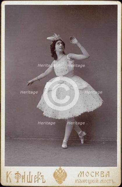 Portrait of Vera Karalli as Odette in P. Tchaikovsky's ballet "Swan Lake", 1906. Creator: Fischer, Karl August (1859-after 1923).