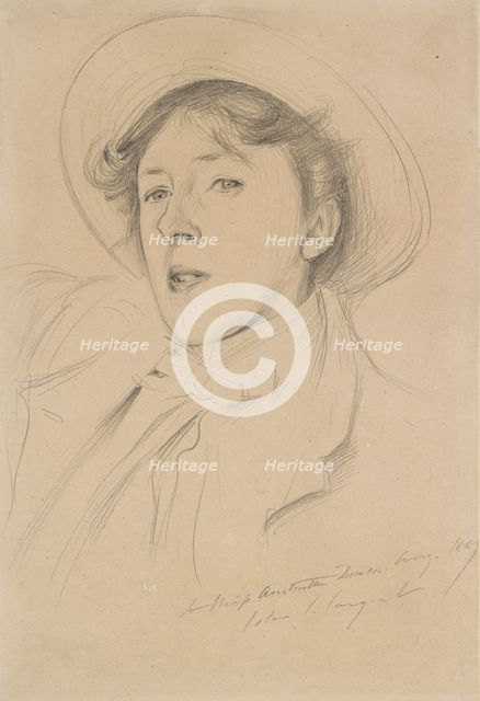 Portrait of Vernon Lee, 1889. Artist: John Singer Sargent.