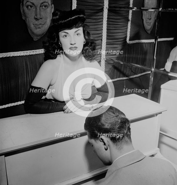 Portrait of Vivien Garry and Teddy Kaye, Dixon's, New York, N.Y., ca. May 1947. Creator: William Paul Gottlieb.