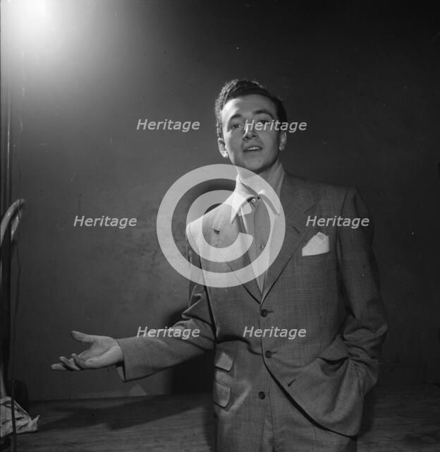 Portrait of Vic Damone, 1938. Creator: William Paul Gottlieb.