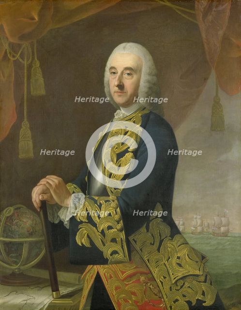 Portrait of Vice-Admiral Hendrik Lijnslager, Son of Harmen Lijnslager and Judith Allijn, 1759. Creator: Guillaume Jean Joseph de Spinny.