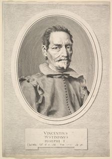 Portrait of Vicenzo Giustiniani, 1631. Creator: Claude Mellan