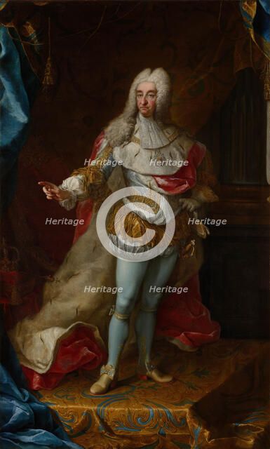 Portrait of Victor Amadeus II (1666-1732), King of Sardinia and Duke of Savoy, 1728. Creator: Mijtens (Meytens), Martin van, the Younger (1695-1770).