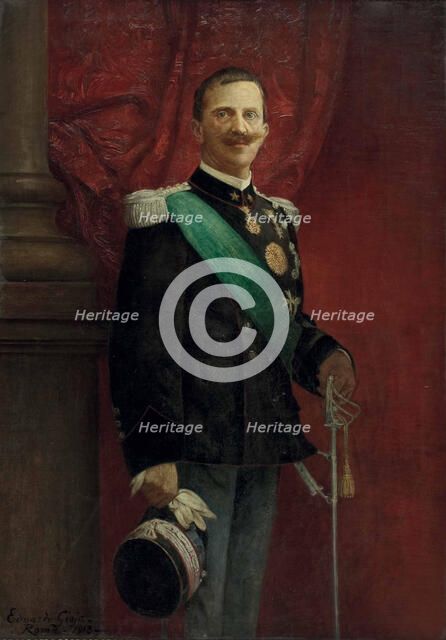 Portrait of Victor Emmanuel III (1869-1947), King of Italy, 1913.