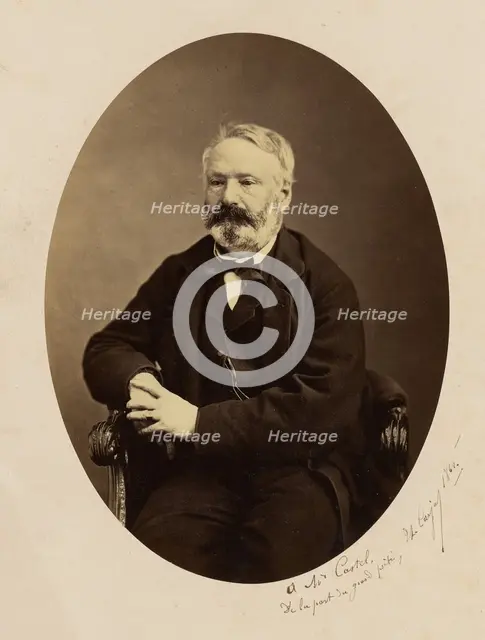 Portrait of Victor Hugo, 1862. Creator: Etienne Carjat.