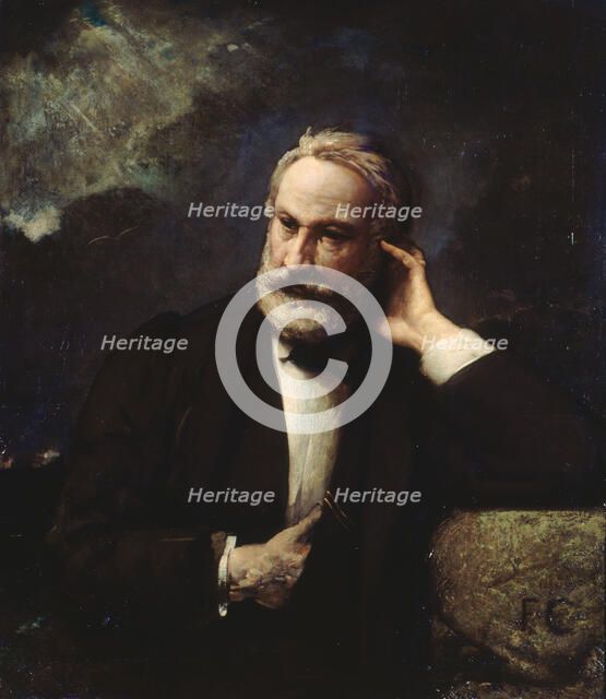 Portrait of Victor Hugo, c1868. Creator: Francois-Nicolas Chifflart.