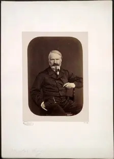 Portrait of Victor Hugo on Guernsey, 1862. Creator: Edmond Bacot (French, 1814-1875)