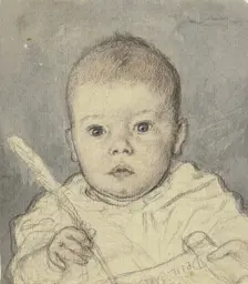 Portrait of Victor Scholderer as a toddler, c1880-1881. Creator: Otto Scholderer