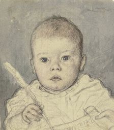 Portrait of Victor Scholderer as a toddler, c1880-1881. Creator: Otto Scholderer