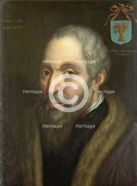 Portrait of Viglius ab Zuichemus, Frisian Jurist, President of the Privy Council and ..., c.1570. Creator: Anon.
