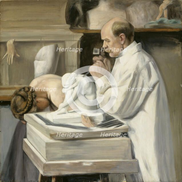 Portrait of Viktor Malmberg, c1900. Creator: Hugo Simberg.