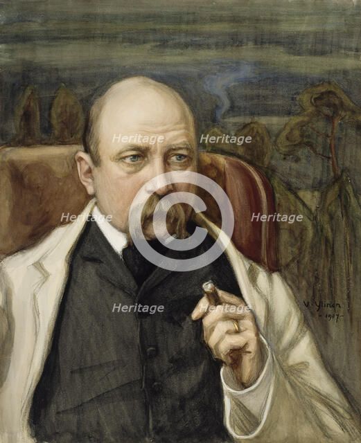 Portrait of Viktor Westerholm, 1907. Creator: Vihtori Ylinen.