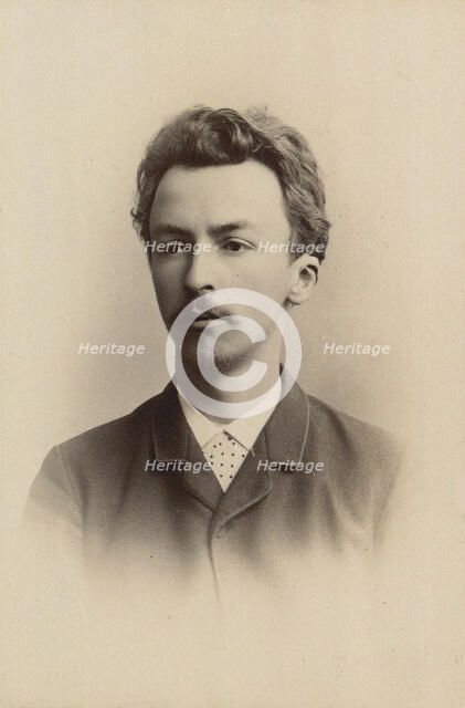 Portrait of Vilhelm Hammershøi (1864-1916), 1889. Creator: Riise, Harald (1856-1892).