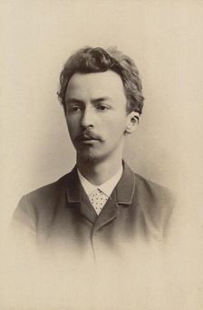 Portrait of Vilhelm Hammershøi (1864-1916), 1889. Creator: Riise, Harald (1856-1892)