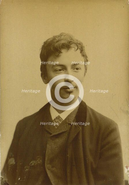Portrait of Vilhelm Hammershøi (1864-1916), 1891. Creator: Photo studio Müller & Co..