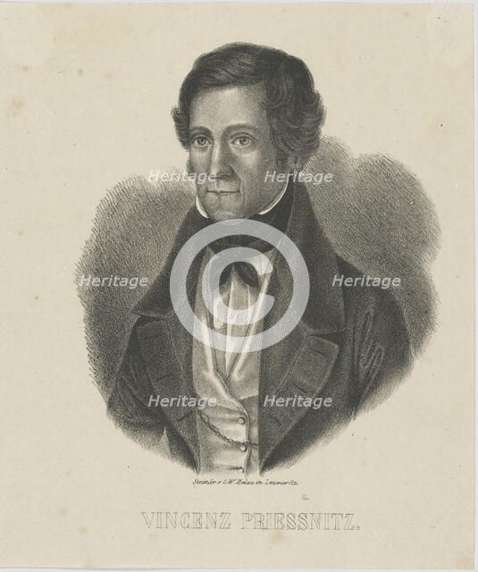 Portrait of Vincenz Priessnitz (1799-1851), c. 1840. Creator: Anonymous.