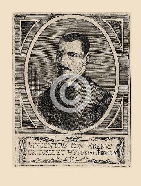 Portrait of Vincenzo Contarini (1577-1617) From: Illustrium virorum elogia iconibus exornata, 1630. Creator: Jérôme, David (1605-1670).