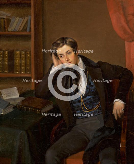 Portrait of Vladimir Nikolaevich Karamzin (1819-1878), 1935. Creator: Bard, Jean Auguste (1812-1861).