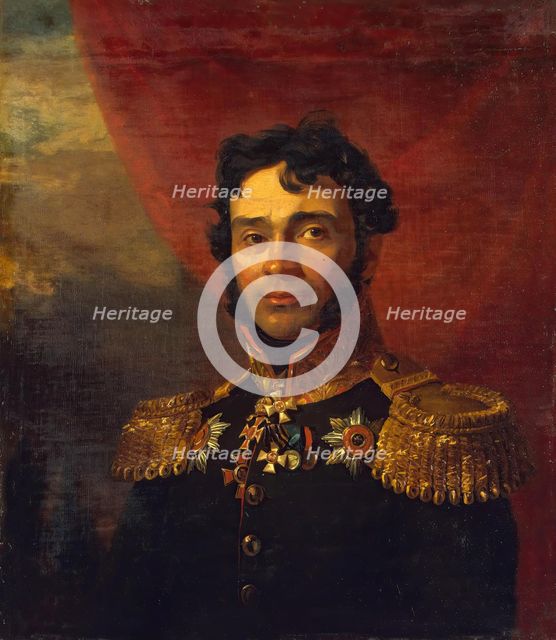 Portrait of Vladimir P. Mezentsev (1781/82-1833) (1st), 1822. Creator: Workshop of George Dawe.
