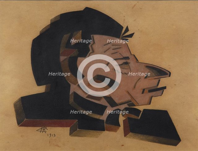 Portrait of Vsevolod Meyerhold (1874-1940), 1913. Artist: Kulbin, Nikolai Ivanovich (1868-1917)