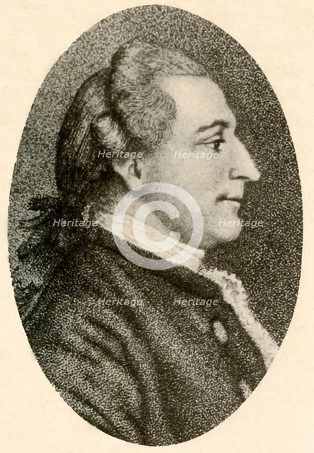 'Portrait of W. H. Drayton, Esq., with hair arranged in puff and queue', c1770, (1937).  Creator: Unknown.