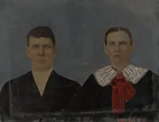 Portrait of young couple, 1860s-1880s. Creator: Unknown
